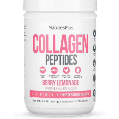 Natures Plus Collagen Peptides 364 Γραμμάρια Βατόμουρο Λάιμ